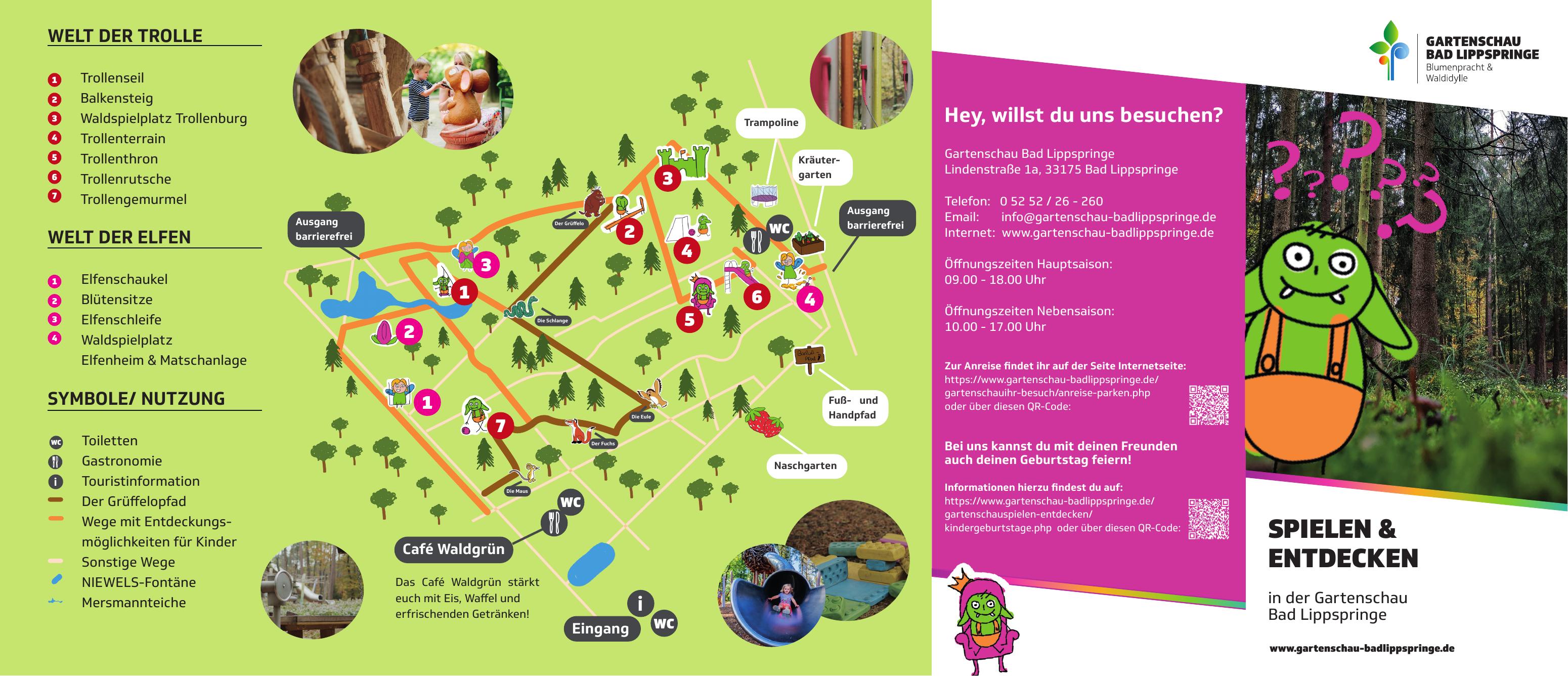 Vorschau des kindgerechten Gartenschau-Flyers